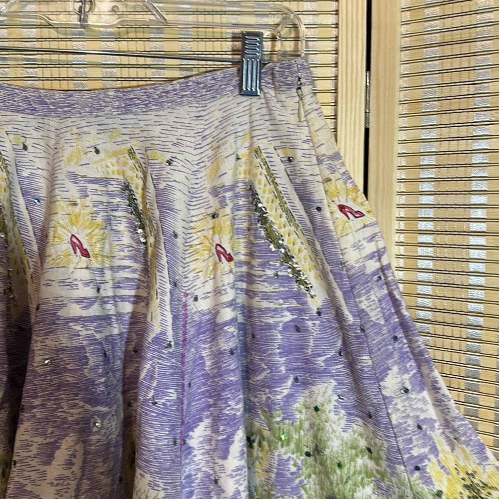 Christopher Fischer 100% Cotton Painted Victorian Cinderella Circle Skirt Medium - Picture 3 of 16